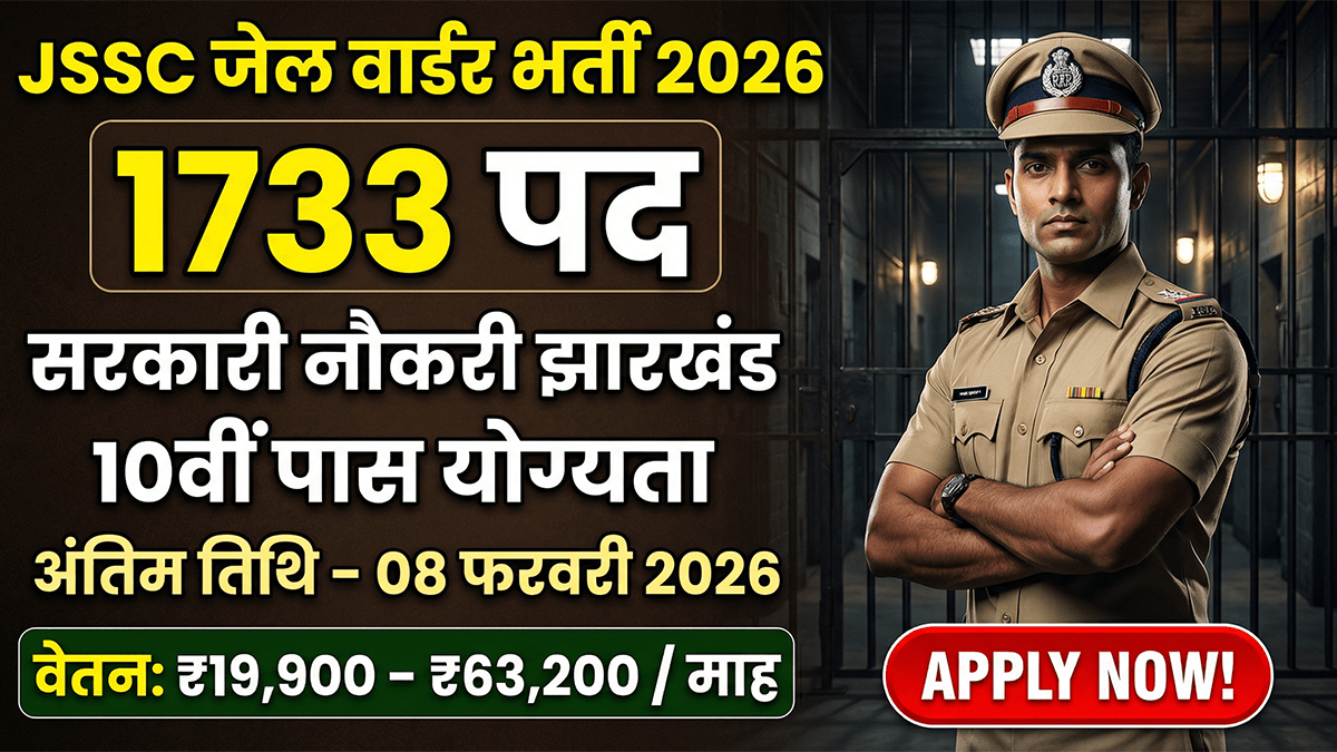 Jail warder recruitment advertisement 2026