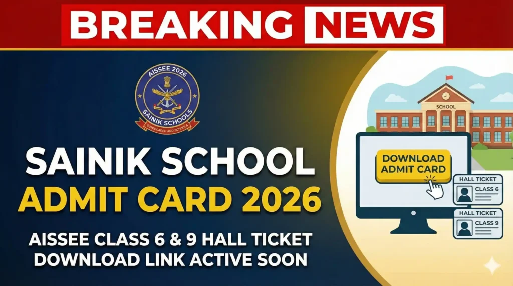 Sainik School AISSEE Admit Card 2026